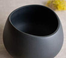 Load image into Gallery viewer, Black Porcelain Series, Wide Bellied, Altered Rim Form
