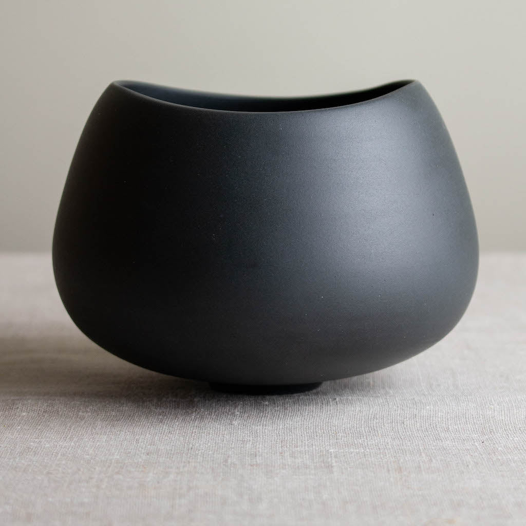 Black Porcelain Series, Wide Bellied, Altered Rim Form
