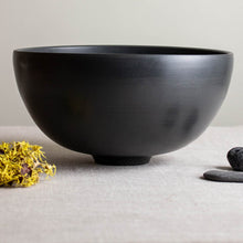 Load image into Gallery viewer, Black Porcelain, Bees Waxed Bowl
