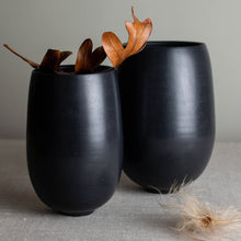 Load image into Gallery viewer, Larger Black Porcelain, Bees Waxed Vessel

