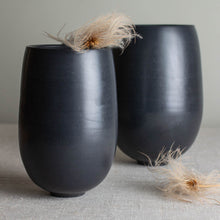 Load image into Gallery viewer, Larger Black Porcelain, Bees Waxed Vessel
