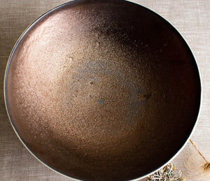 Large Textured Bronze Glazed Vessel